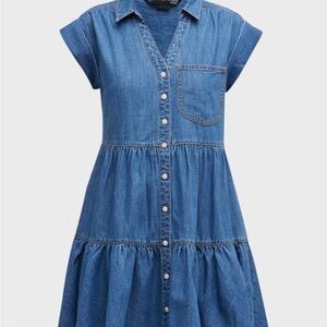 Veronica Beard ! Blue Denim Button-Up Dress